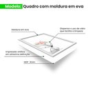 Ver imagem 4 de Kit 3 Quadros Decorativos Meu Rodapé Bichos Cinza com Flores 24x34