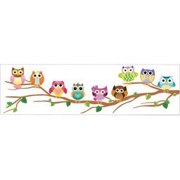 Adesivo de Parede Infantil Galho das Corujas (Direita para Esquerda) - 2