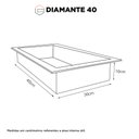 Ver imagem 3 de Nicho Para Banheiro Diamante em Porcelanato Polido 40x30 Bege - Cozimax