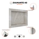Ver imagem 1 de Nicho Para Banheiro Diamante em Porcelanato Polido 40x30 Bege - Cozimax