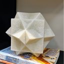 Ver imagem 3 de Escultura Geométrica Decorativa Branca 17cm Resina G