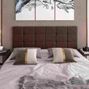 Ver imagem 2 de Cabeceira para Cama Casal Bia1,40 Estofada Suede Marrom - Rede Móveis