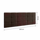 Ver imagem 5 de Cabeceira para Cama Casal Bia1,40 Estofada Suede Marrom - Rede Móveis