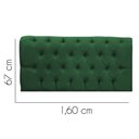 Ver imagem 2 de Painel Cabeceira Estofada Paris 160cm Cama Box Queen Corino Verde- Mabe Magazine