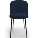 Ver imagem 5 de Kit 4 Cadeiras Sala de Jantar Estofada Gavi L02 Suede Azul Marinho - Lyam Decor