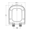 Ver imagem 2 de Assento Sanitário Plástico Censi 7660 Soft Close Branco Branco 7660-1