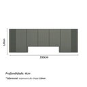 Ver imagem 3 de Cabeceira Cama Queen Ripada 3,50m Czs 100% Mdf Casa Lar Cor:cinza Sagrado