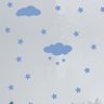 Adesivo de Parede Infantil Nuvens Lua e Estrelas Azul - 3