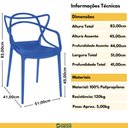 Ver imagem 3 de Cadeira de Jantar Allegra Prática Empilhável - Azul Petróleo