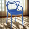 Cadeira de Jantar Allegra Prática Empilhável - Azul Petróleo - 2
