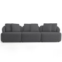 Ver imagem 3 de Sofá 3 Lugares para Sala de Estar Living 228cm Arlo F04 Veludo Grafite - Lyam Decor