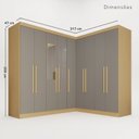 Ver imagem 3 de Guarda-Roupa de Canto Modulado com Espelho 9 Portas 4 Gavetas França