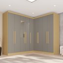 Ver imagem 1 de Guarda-Roupa de Canto Modulado com Espelho 9 Portas 4 Gavetas França