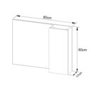 Ver imagem 7 de Conjunto de Banheiro Balcão C/ Rodizios Bn3603 S/ Cuba 80cm e Armário C/ Espelho Bn3602 Cor Má