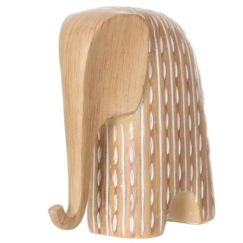 Escultura Poliresina Elefante 17x16,5x7cm Bege Flor Arte Escultura Poliresina Elefante 17x16,5x7 Beg