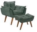 Ver imagem 1 de Kit Poltrona Opalla com Puff Moveis D Salla Verde
