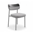 Ver imagem 3 de Kit 6 Cadeiras Sala de Jantar Lisa Pés Preto Linho/PU Cinza/Preto m² - Monari Design