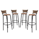 Ver imagem 1 de Kit 4 Banquetas 80cm para Balcão Ilha Bancada Área Gourmet Encosto em Junco Banco Itagold