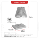 Ver imagem 4 de Luminária Fly de Mesa Mdf Laminado Freijo 29cm X 23cm Ofertamo Madeira Natural