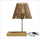 Ver imagem 3 de Luminária Fly de Mesa Mdf Laminado Freijo 29cm X 23cm Ofertamo Madeira Natural