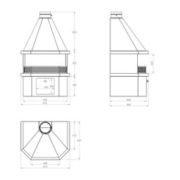 Lareira Master de Parede Grande TR1560 Transfor - 4