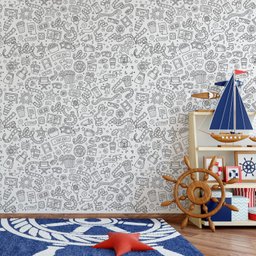 Papel de Parede Desenho para Colorir Cinema 2,70x0,57m - 2