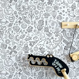 Papel de Parede Desenho para Colorir Space 2,70x0,57m - 3