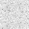 Papel de Parede Desenho para Colorir Social Media 2,70x0,57m - 1