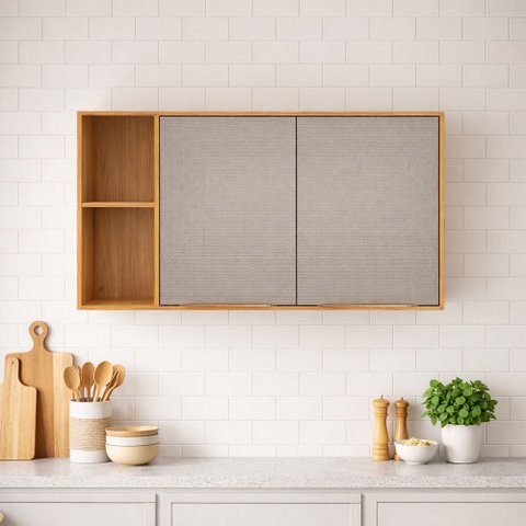 Armário Aéreo 120cm Plena 2 Portas Cinamon Touch Nude Prime Tx Demóbile