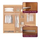 Ver imagem 5 de Guarda Roupa Casal França 100% MDF 6 Portas e 6 Gavetas Marrom/Marromle/Off White