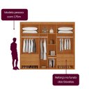 Ver imagem 6 de Guarda Roupa Casal França 100% MDF 6 Portas e 6 Gavetas Marrom/Marromle/Off White