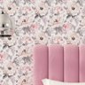 Papel de Parede Adesivo Floral Rosa Pastel 2,70x0,57m - 1