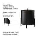 Ver imagem 3 de Lixeira Preta Cesto Banheiro 6 Litros Alumínio Suspensa Cozinha Escritório Level - Édecasamóveis