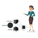 Ver imagem 4 de Lixeira Preta Cesto Banheiro 6 Litros Alumínio Suspensa Cozinha Escritório Level - Édecasamóveis