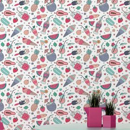 Papel de Parede Adesivo Comida 2,70x0,57m - 2