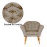 Conjunto 2 Poltronas Estofada Para Recepção Clínica Amélia Suede Cappuccino - DL DECOR - 3