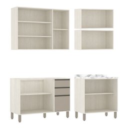 Cozinha Completa Modulada 5 Peças com Armários e Balcões Linea Luciane Móveis - 3