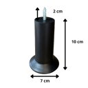 Ver imagem 3 de Kit para Cama Box com 7 Unidades Preto com Altura de 13cm