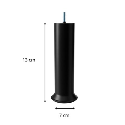 Kit para Cama Box com 7 Unidades Preto com Altura de 13cm