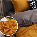 Ver imagem 3 de Jogo de Cama Casal Comum Amarelo 7 Pç Edredom de 240x240cm