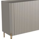 Ver imagem 6 de Aparador Buffet Sala de Jantar 4 Portas Brise Pés Industrial Dourado Naim I03 Grigio - Lyam Decor
