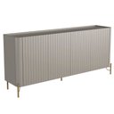 Ver imagem 1 de Aparador Buffet Sala de Jantar 4 Portas Brise Pés Industrial Dourado Naim I03 Grigio - Lyam Decor