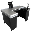 Ver imagem 1 de Checkout 1,50m Bcl.15 Innal - Preto C/ Perfil Cinza e Mesa Reta Kit Completo P/ Balança Preto com Pe