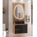 Ver imagem 1 de Conjunto Clarice 60cm com Painel Espelho Led e Cuba Stella - Fabribam