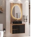 Ver imagem 1 de Conjunto Clarice 60cm com Painel Espelho Led e Cuba Stella - Fabribam