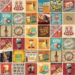 Adesivo de Azulejo Cozinha Vintage Beer 10x10cm 100un - 3