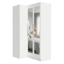 Ver imagem 1 de Guarda-Roupa Modulado de Canto 3 Portas com Espelhos Branco Neo Madesa