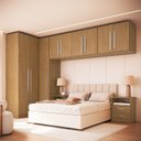 Ver imagem 1 de Quarto Modulado 100% MDF 6 Peças 9 Portas e 4 Gavetas Integrato Freijó