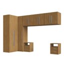 Ver imagem 2 de Quarto Modulado 100% MDF 6 Peças 9 Portas e 4 Gavetas Integrato Freijó