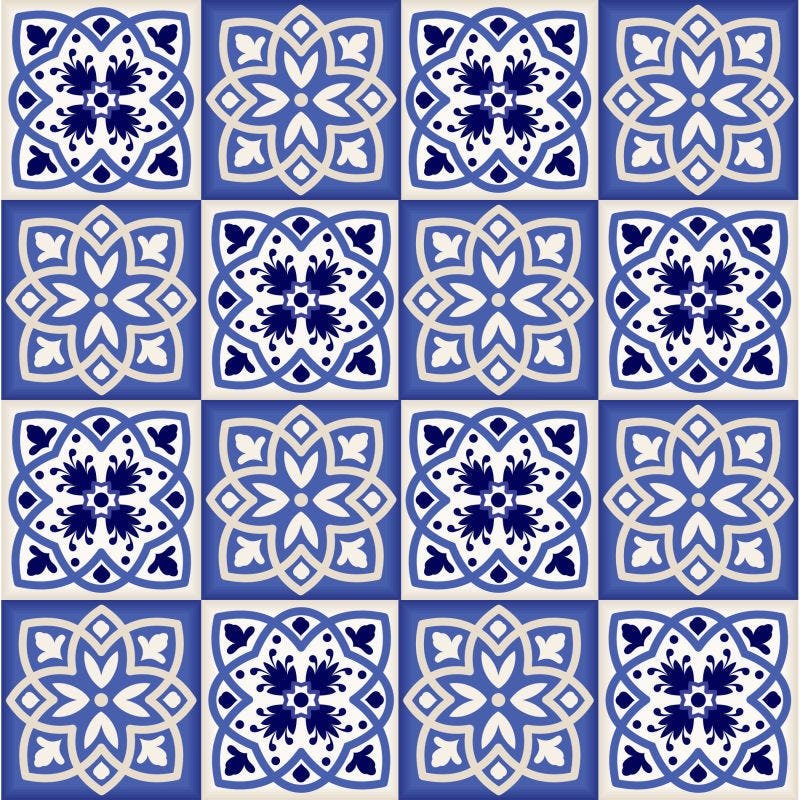 Adesivo de Azulejo para Cozinha Azul Vila Real 10x10 100un - 4